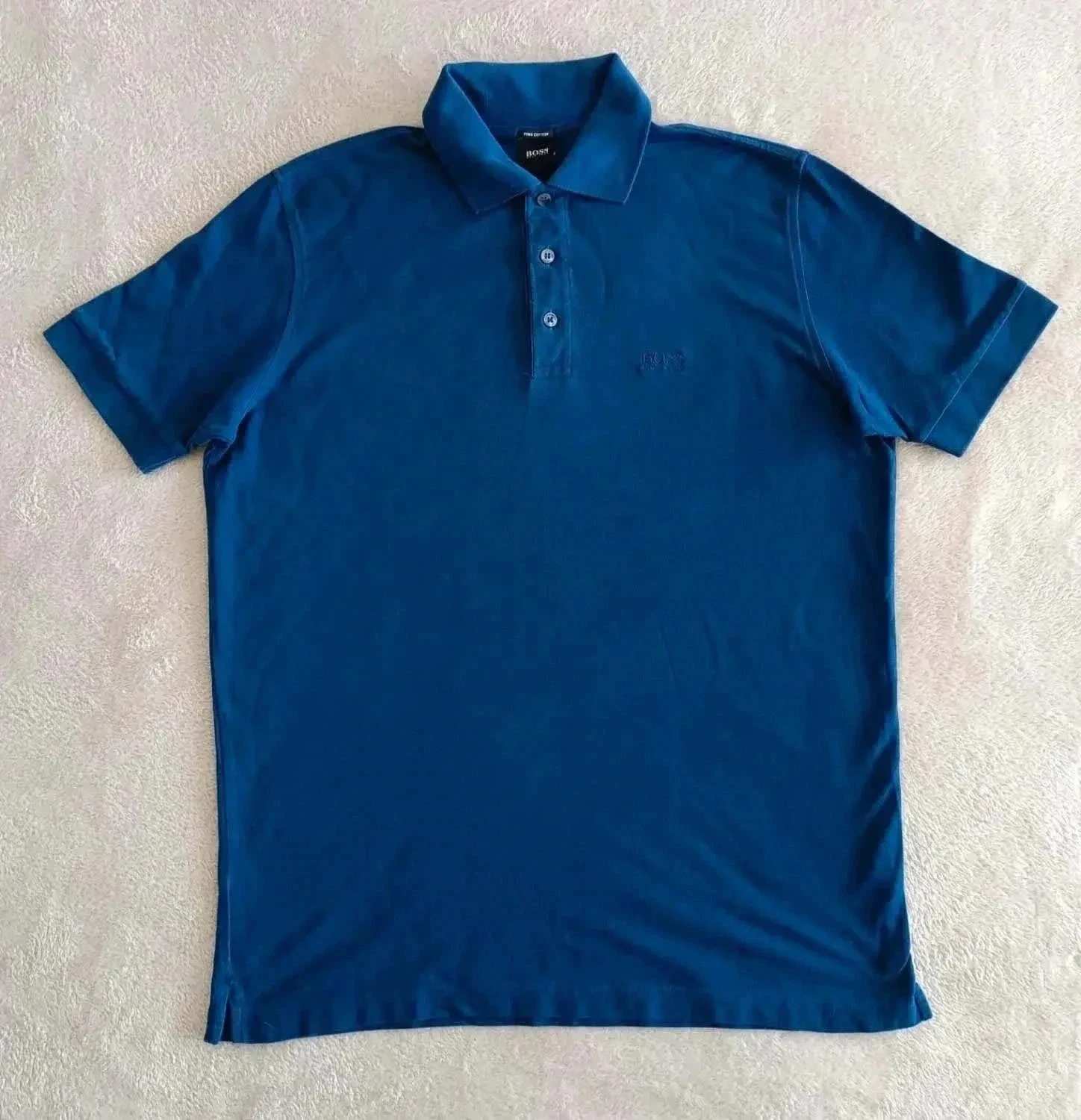 Hugo Boss blue Polo with embroidered Logo Size S – photo 2